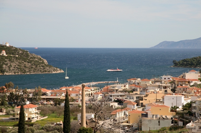 Panaramic view of Limani harbour from Pronos hill